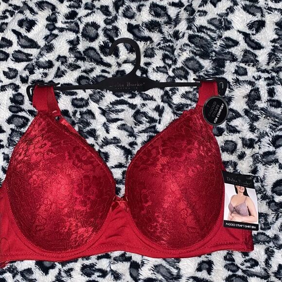 Delta Burke Burgundy Bra 42D - Picture 3 of 4
